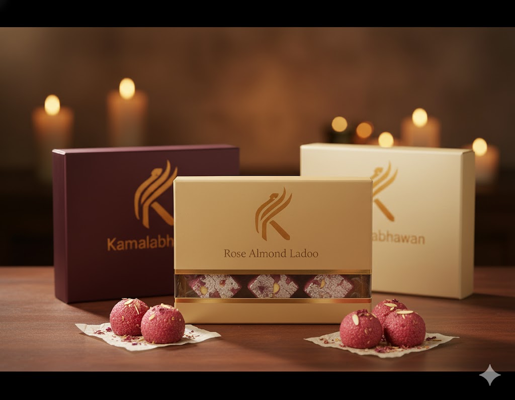 ROSE ALMOND LADOO PAPER BOX